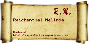 Reichenthal Melinda névjegykártya